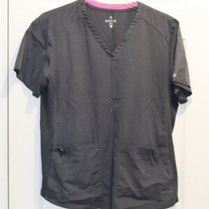 Women's Med Couture Grey Scrubs Top XL
